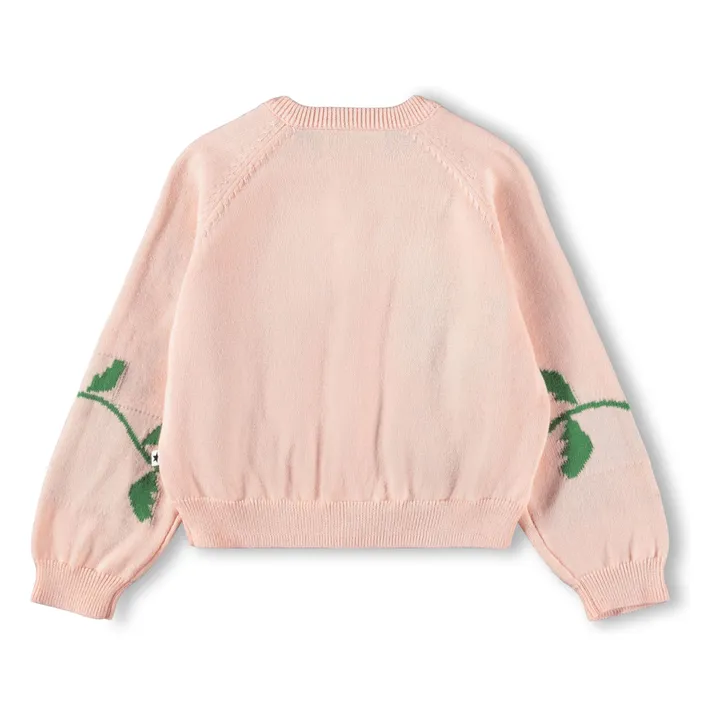 Cárdigan de flores de algodón ecológico Gert | Rosa Pálido- Imagen del producto n°3