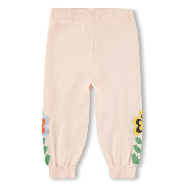 Jogger Boden Blumen Bio-Baumwolle | Blassrosa