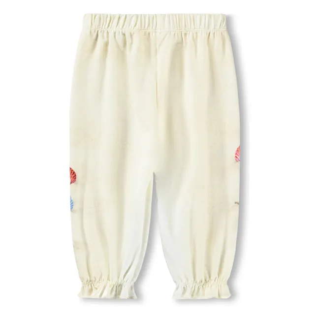 Jogger Selena Coquillages Coton Bio | Ecru
