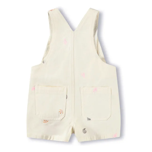 Salopette Sunnie Coquillages Coton Bio | Ecru