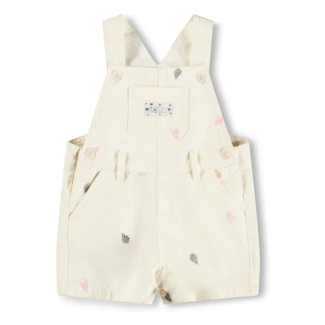 Salopette Sunnie Coquillages Coton Bio | Ecru