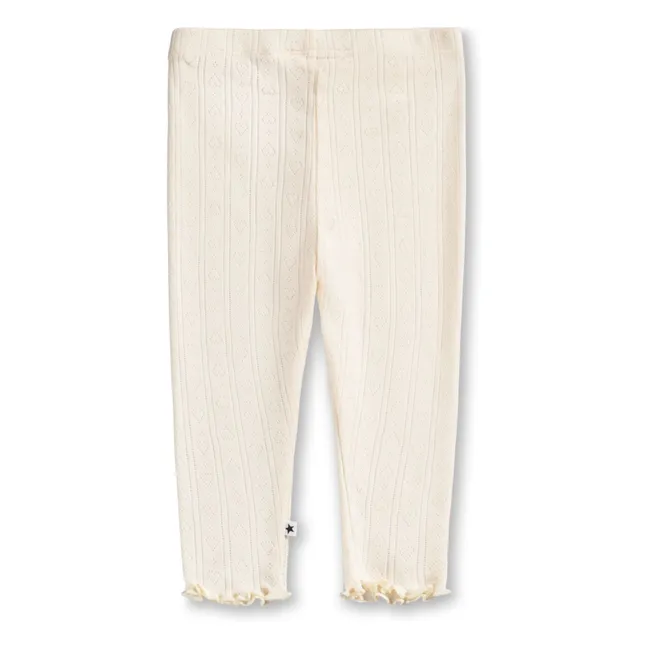 Legging Côtelé Sidse Coton Bio | Ivoire