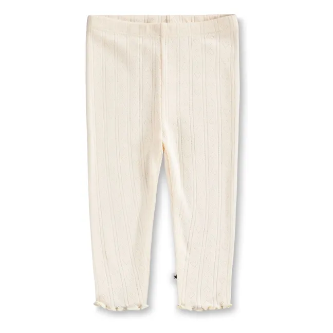 Legging Côtelé Sidse Coton Bio | Ivoire