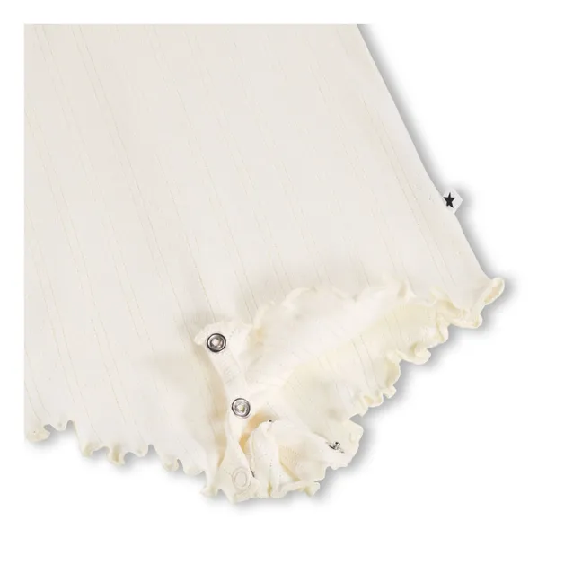 Combishort Florie Cœurs Coton Bio | Ivoire