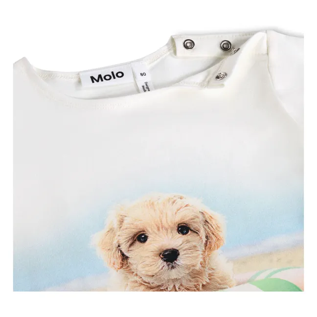 Camiseta de algodón ecológico Eline Dog | Blanco