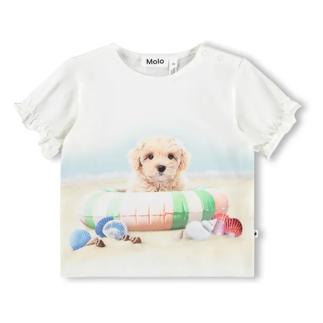 Camiseta de algodón ecológico Eline Dog | Blanco