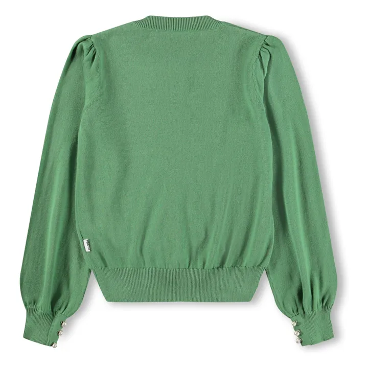 Cárdigan de algodón ecológico Guinevere | Verde- Imagen del producto n°4