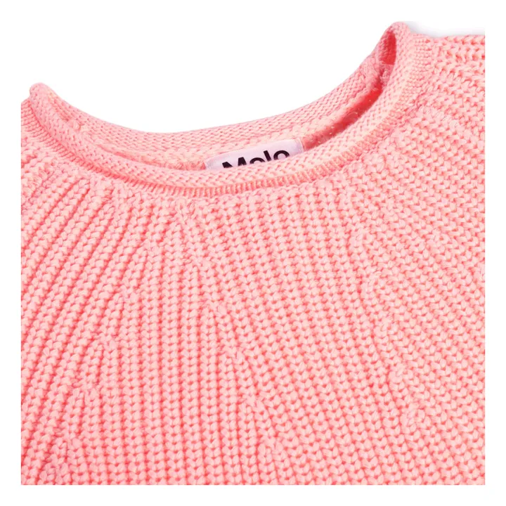 Jersey Gaye de algodón ecológico | Rosa Melocotón- Imagen del producto n°2