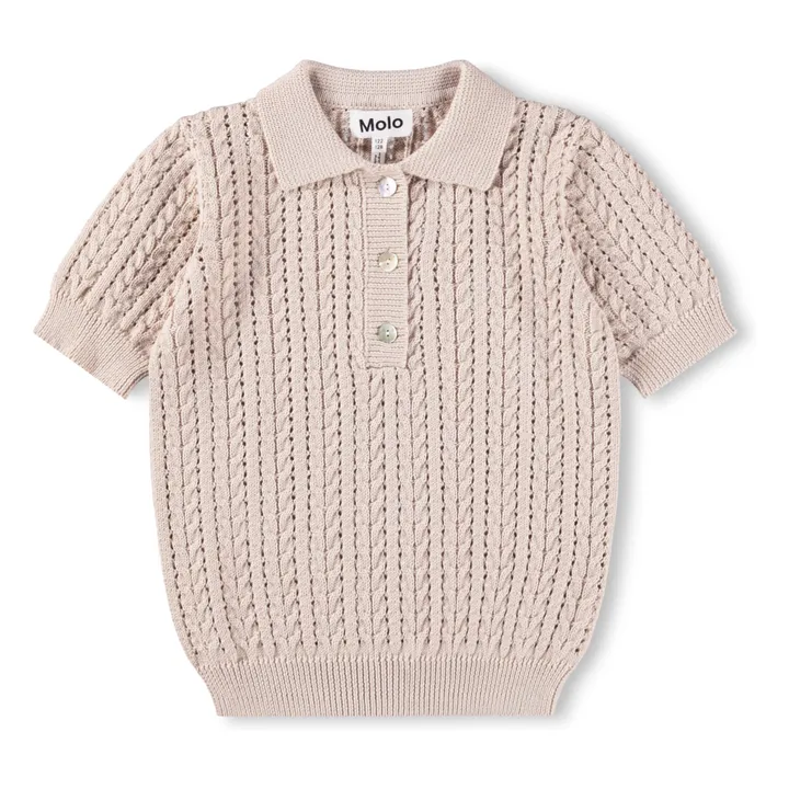 Polo de punto Gretel Algodón orgánico | Beige- Imagen del producto n°0