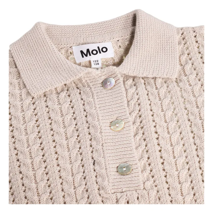 Polo de punto Gretel Algodón orgánico | Beige- Imagen del producto n°2