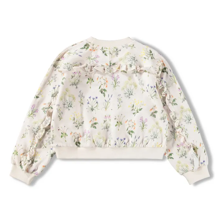 Sweat Mabel Fleuri Coton Bio | Ecru- Image produit n°3