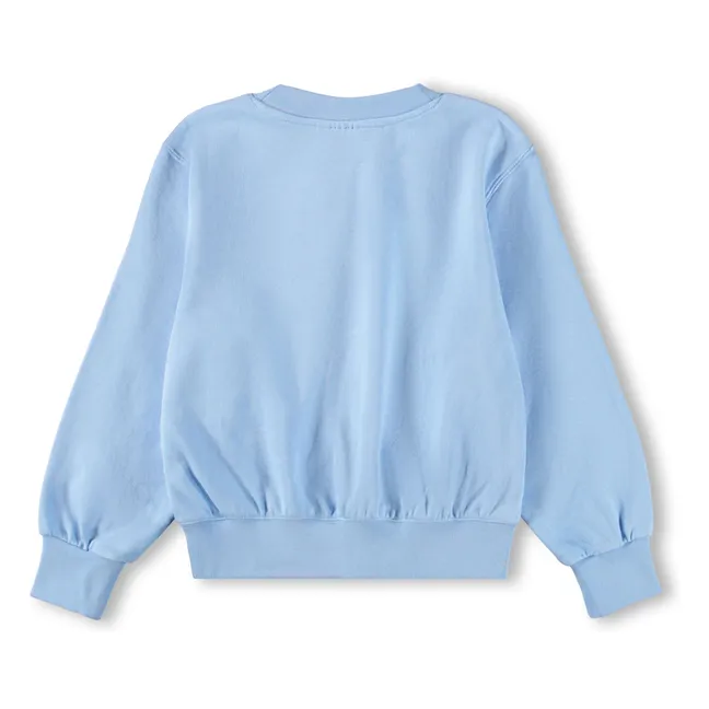 Sweat Marge Coquillages Coton Bio | Bleu Clair