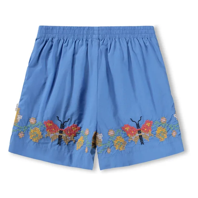Ally Butterflies Organic Cotton Shorts | Blue