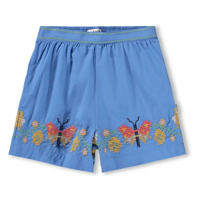 Ally Butterflies Organic Cotton Shorts | Blue