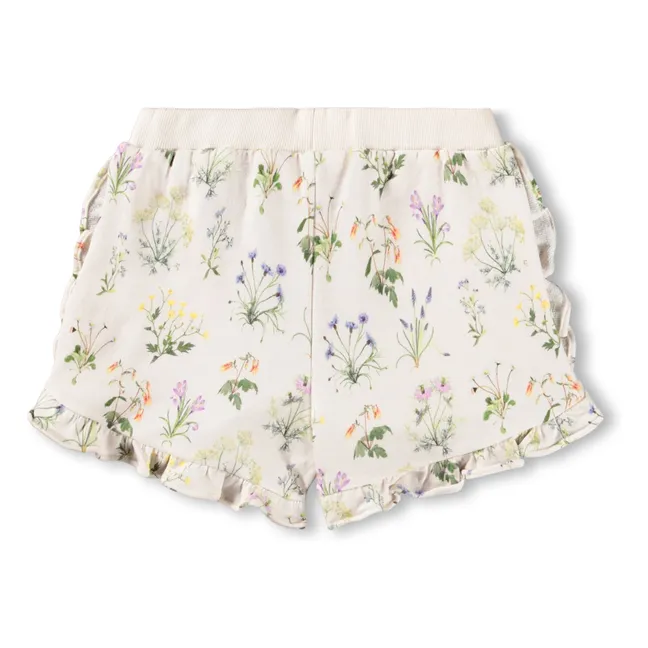 Organic Cotton Acacia Flower Shorts | Ecru