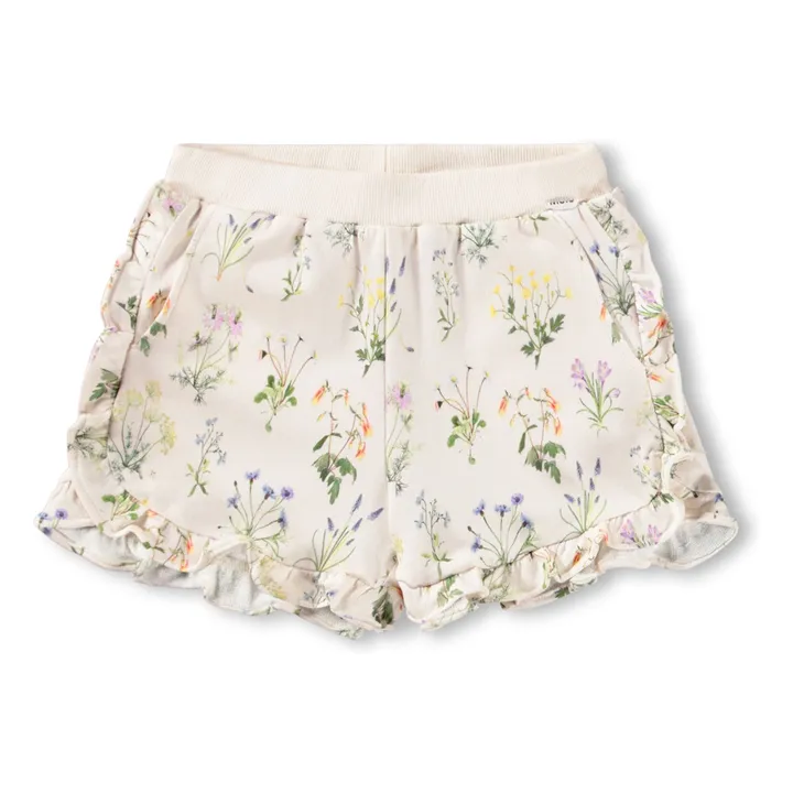 Pantalones cortos de algodón orgánico Acacia Flower | Crudo- Imagen del producto n°0