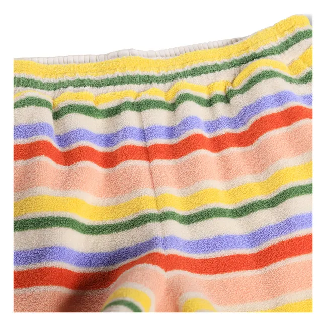 Angela Striped Organic Cotton Shorts | Orange