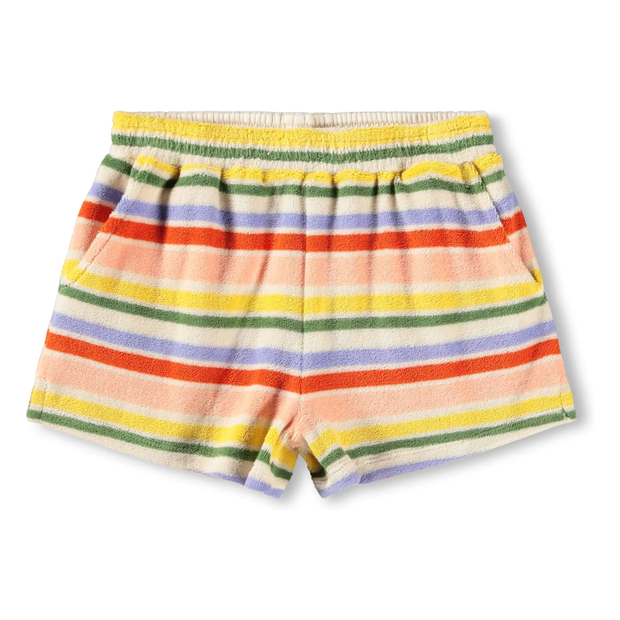 Molo Orange Angela Striped Organic Cotton Shorts