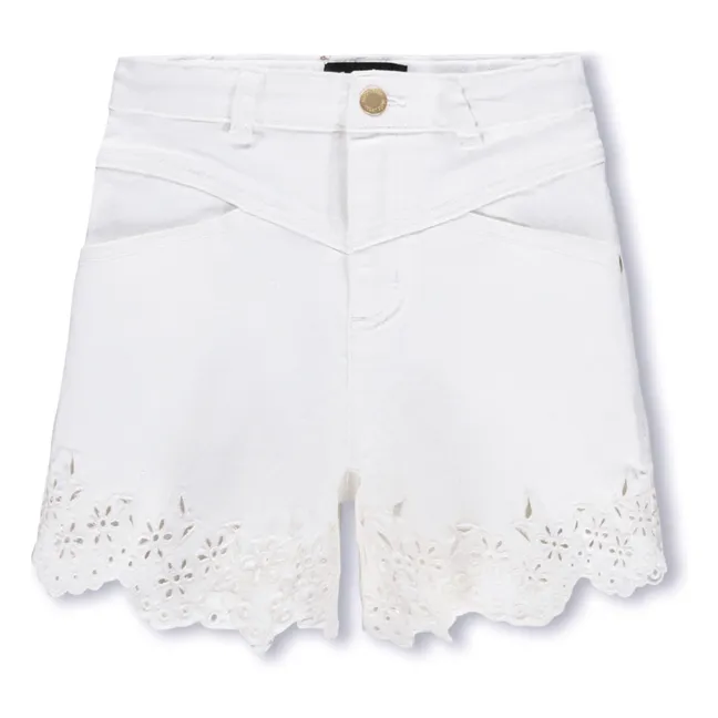 Short Denim Adalyn  | Blanc