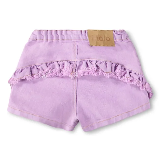 Pantalones cortos Agnetha Denim Ruffle | Violeta