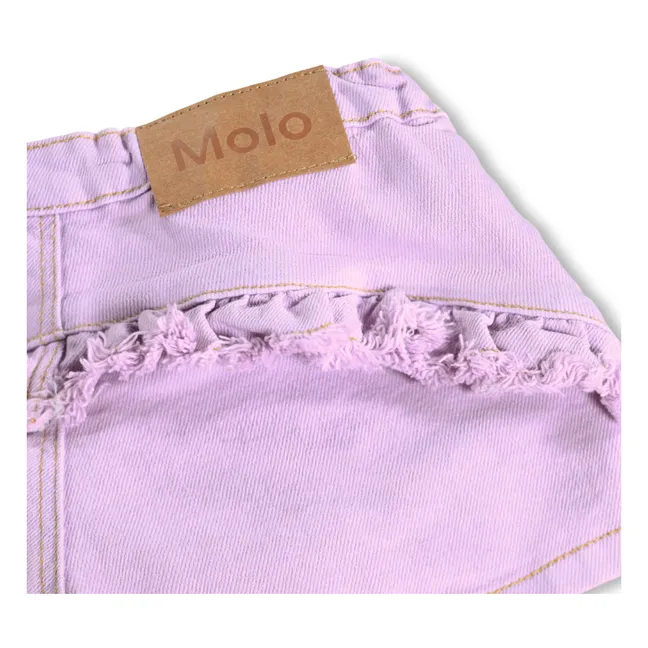 Short Denim Volants Agnetha | Violet