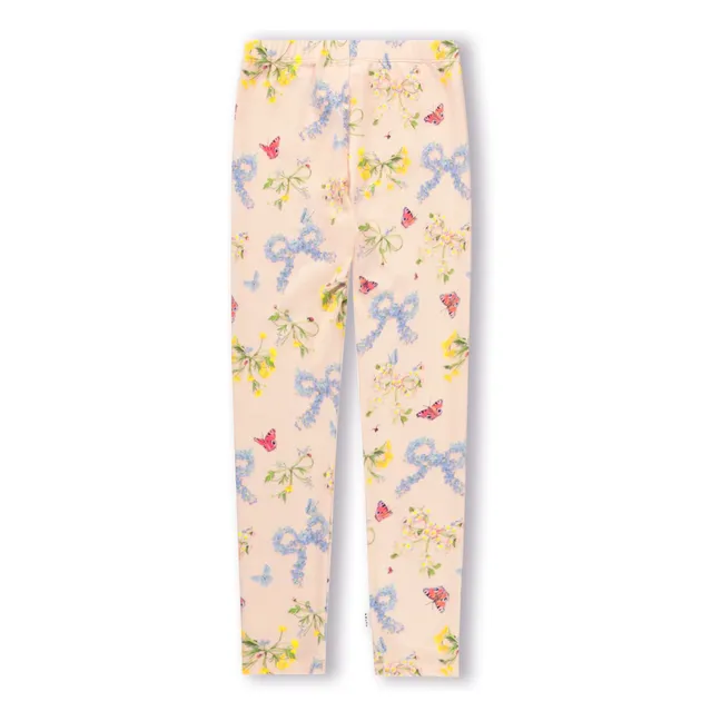 Legging Niki Flores Algodón orgánico | Rosa Pálido