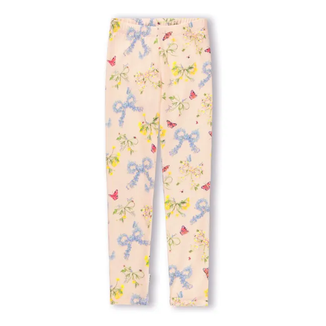 Legging Niki Flores Algodón orgánico | Rosa Pálido