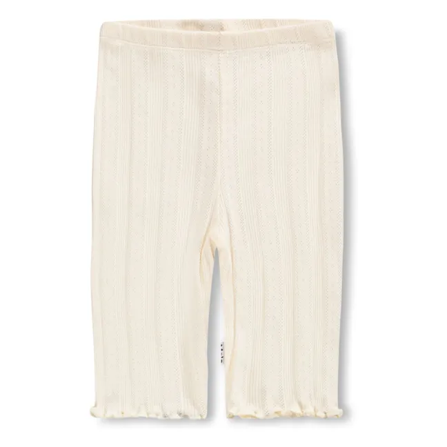 Pantaloni corti Noella in cotone biologico | Avorio