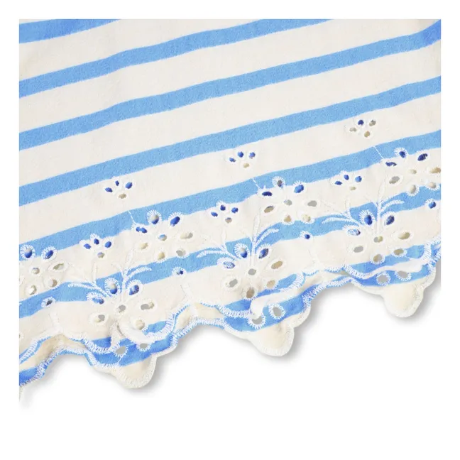 Striped Cherry Dress | Blue