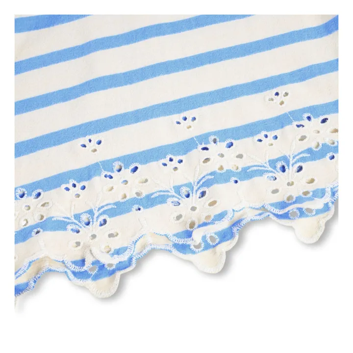 Robe Cherry Rayée | Bleu- Image produit n°1