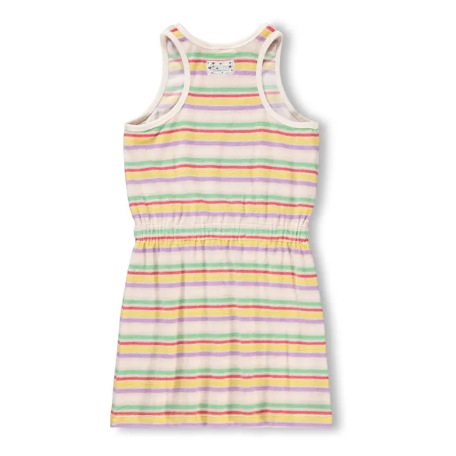 Robe Cherish Rayée Coton Bio | Ecru