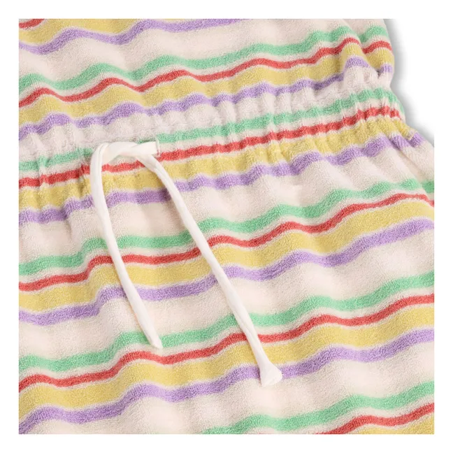 Vestido Cherish de rayas de algodón orgánico | Crudo