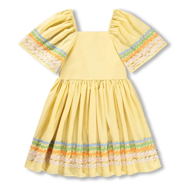 Vestido Clotilde de algodón orgánico | Amarillo palo