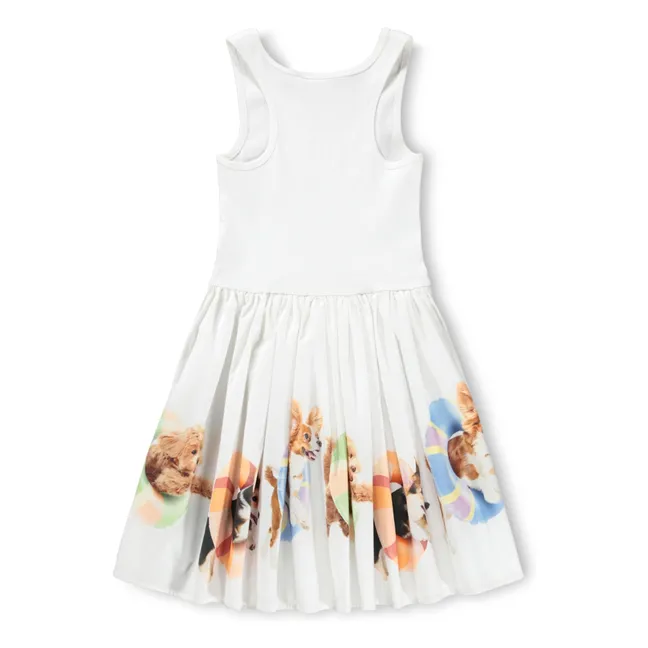 Robe Cassandra Chiens Coton Bio | Blanc