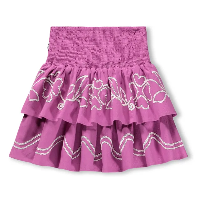 Jupe Volants Bonita Coton Bio | Violet