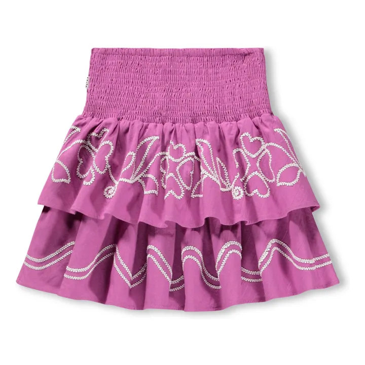 Jupe Volants Bonita Coton Bio | Violet- Image produit n°3