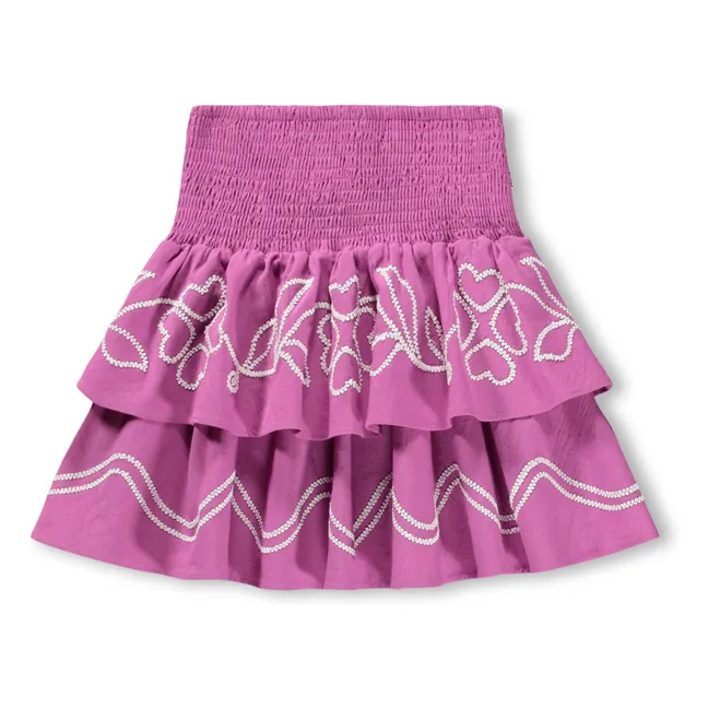 Jupe Volants Bonita Coton Bio | Violet