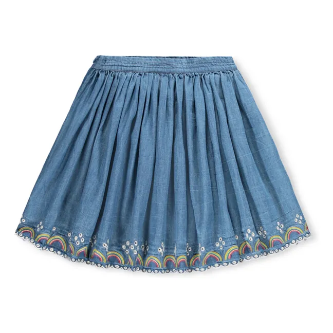 Bernie Rainbow falda Algodón orgánico | Azul