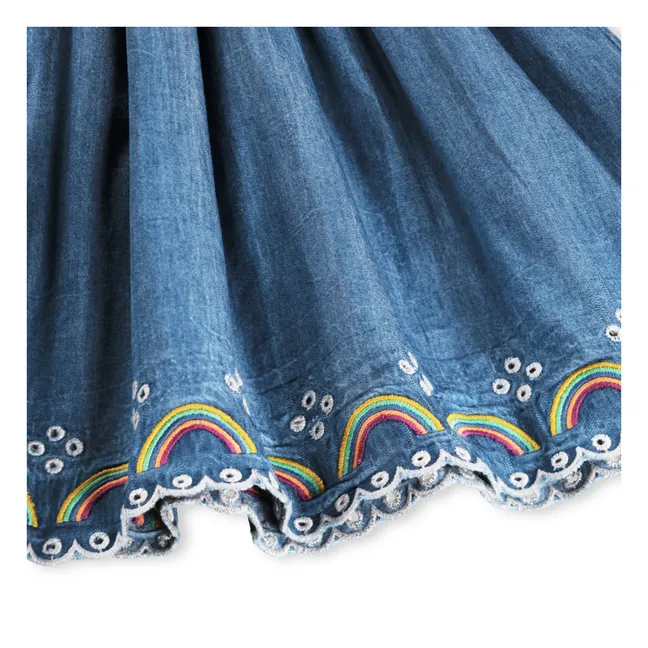 Bernie Rainbow falda Algodón orgánico | Azul