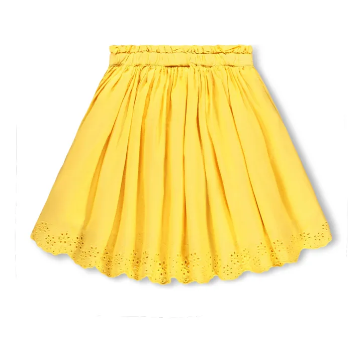 Falda Blanca Algodón orgánico | Amarillo- Imagen del producto n°2