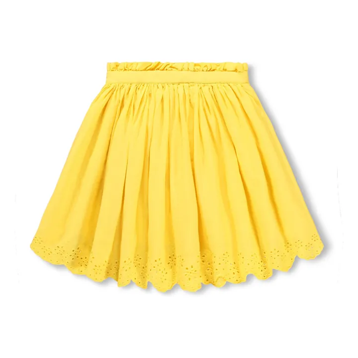 Falda Blanca Algodón orgánico | Amarillo- Imagen del producto n°0