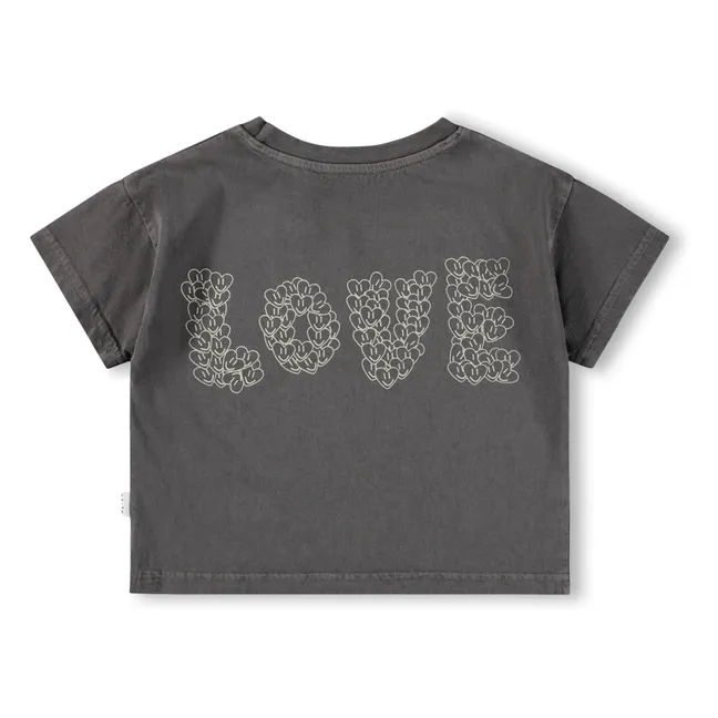 Runi Love organic cotton T-shirt | Dark grey
