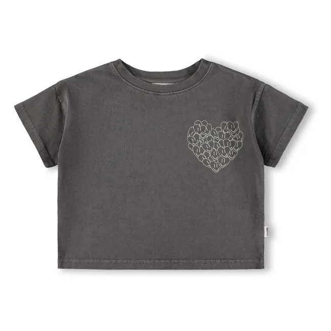 Runi Love organic cotton T-shirt | Dark grey