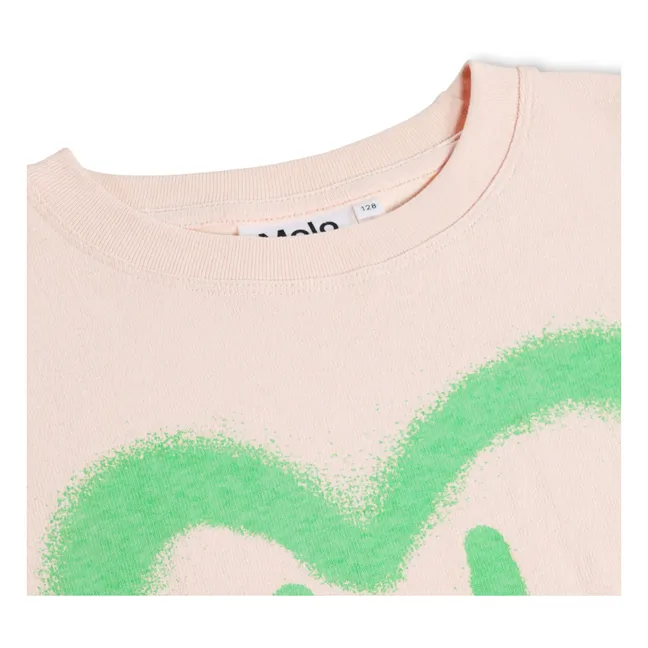 Camiseta Reinette Heart de algodón ecológico | Rosa Pálido