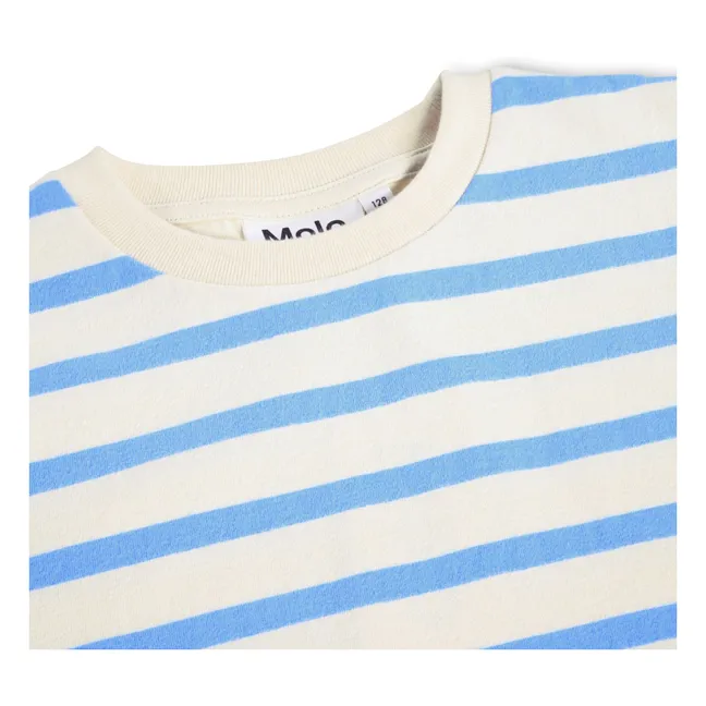 Rosita Striped Organic Cotton T-shirt | Light Blue