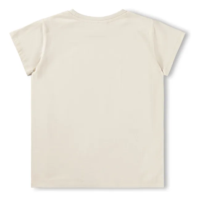 Camiseta Ranva Corazones Algodón Ecológico | Crudo