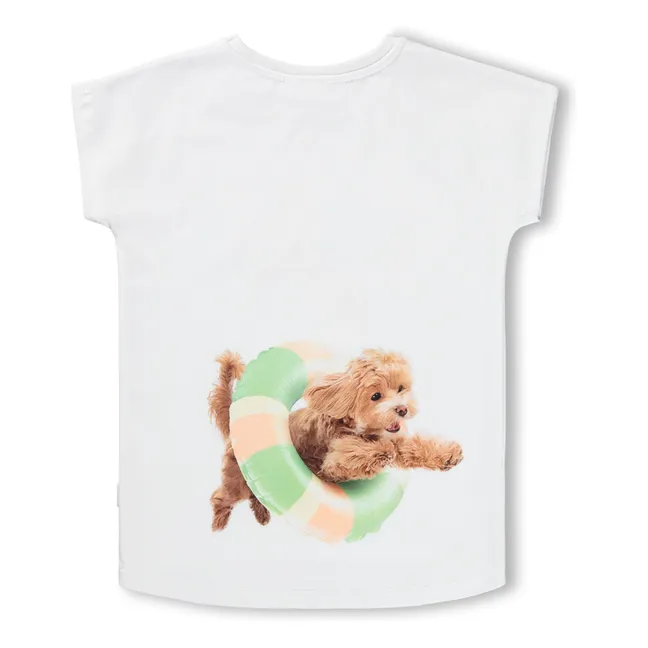 Camiseta para perro Ragnhilde Algodón orgánico | Blanco