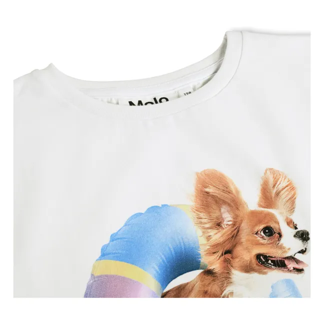 Camiseta para perro Ragnhilde Algodón orgánico | Blanco