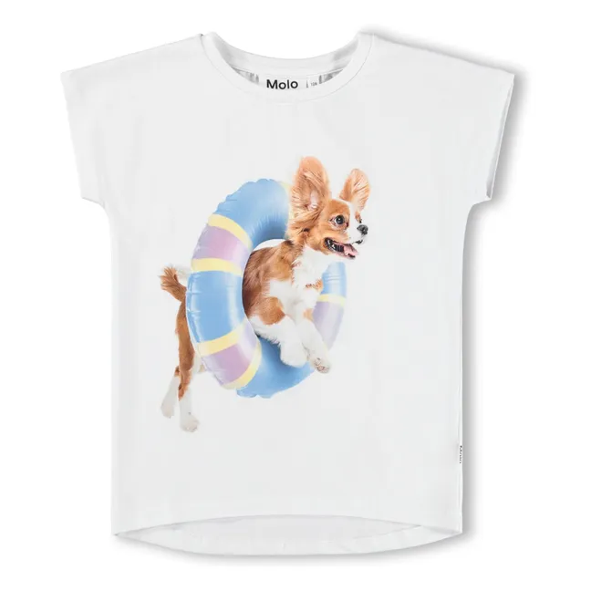 Camiseta para perro Ragnhilde Algodón orgánico | Blanco