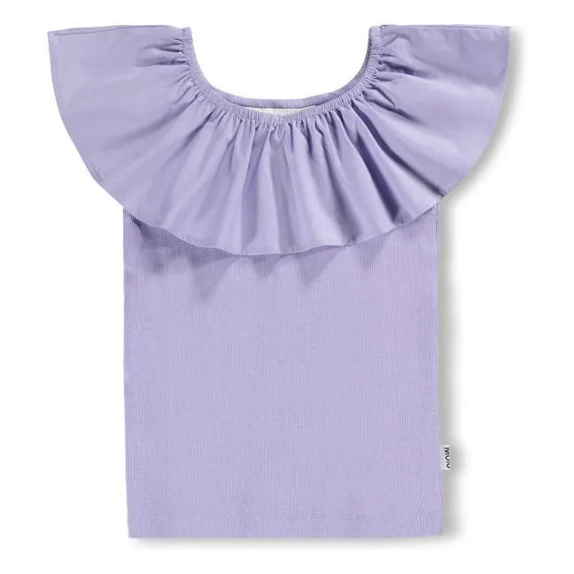 Top Volants Reca Coton Bio | 	Lilas